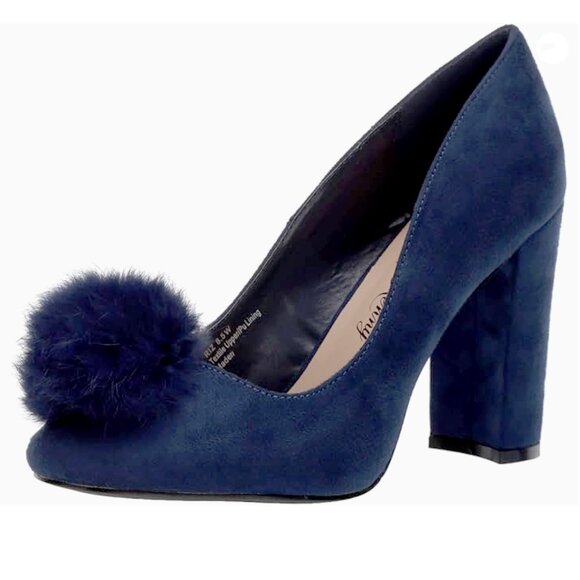 Penny Loves Kenny Women's RIZ Heel, Navy Micro Suede, 8.5 W US NIB - Picture 2 of 10